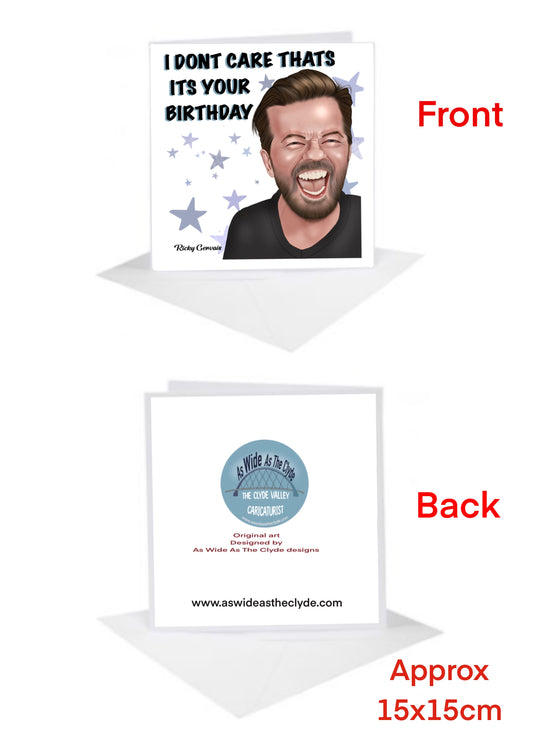 RICKY GERVAIS Birthday Cards-Cards with stars