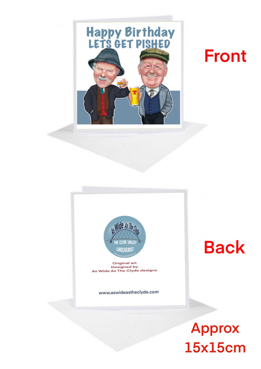 Still Game jack and victor get pished Birthday Cards-Cards