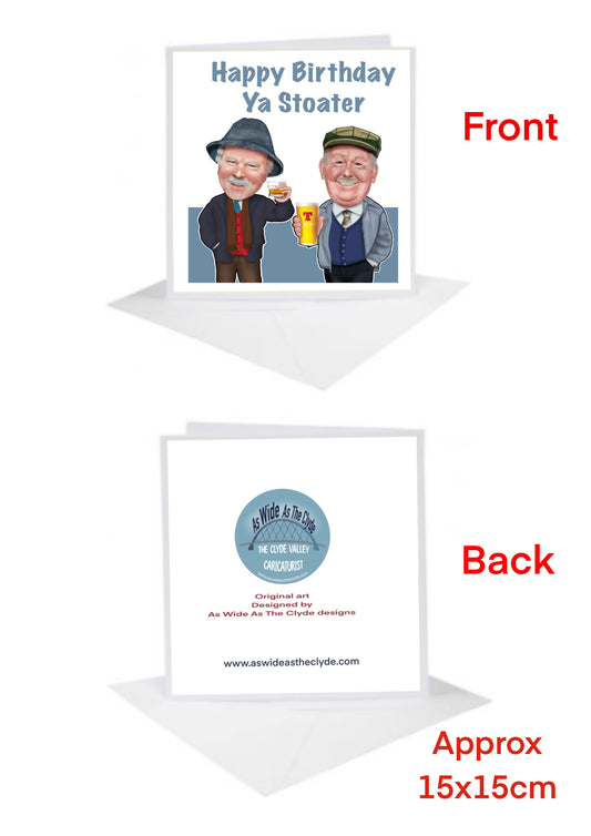 Still Game Jack and Victor ya Stoater Birthday Cards-Cards