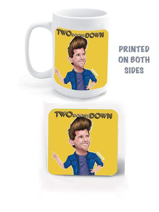 Two Doors Down Coasters and Mugs-Mugs set Gordon