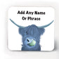 Set of 4 Highland Cow coasters-Coasters add a name or phrase for FREE