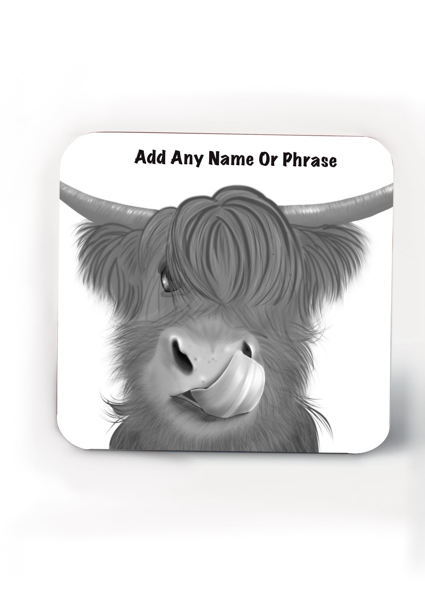 Highland Cow Coasters-Coasters add a name or phrase for FREE