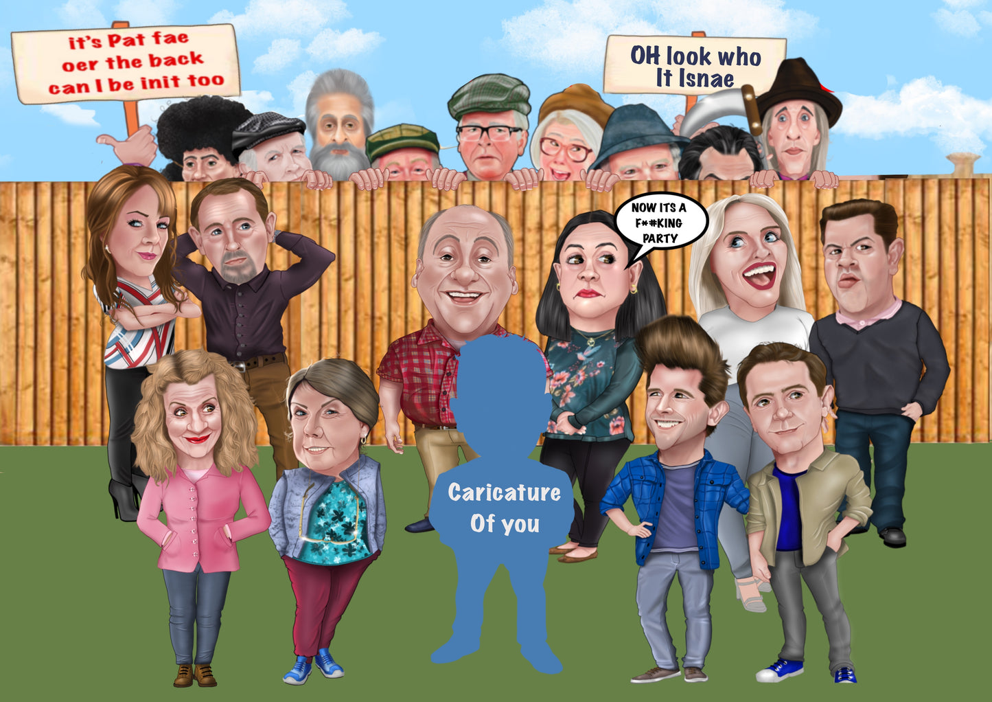 Still Game & Two Doors Down Mashup + Auld Pals Caricature you into the picture