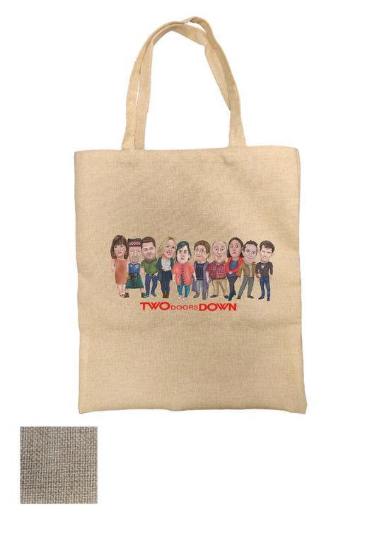 Two Doors Down Tote Bags-Tote Bags all the crew from #tdd #aswideastheclyde #awatc