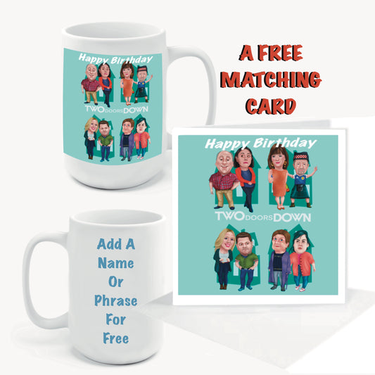 Two Doors Down Mugs-Mugs and FREE Cards-Cards blue