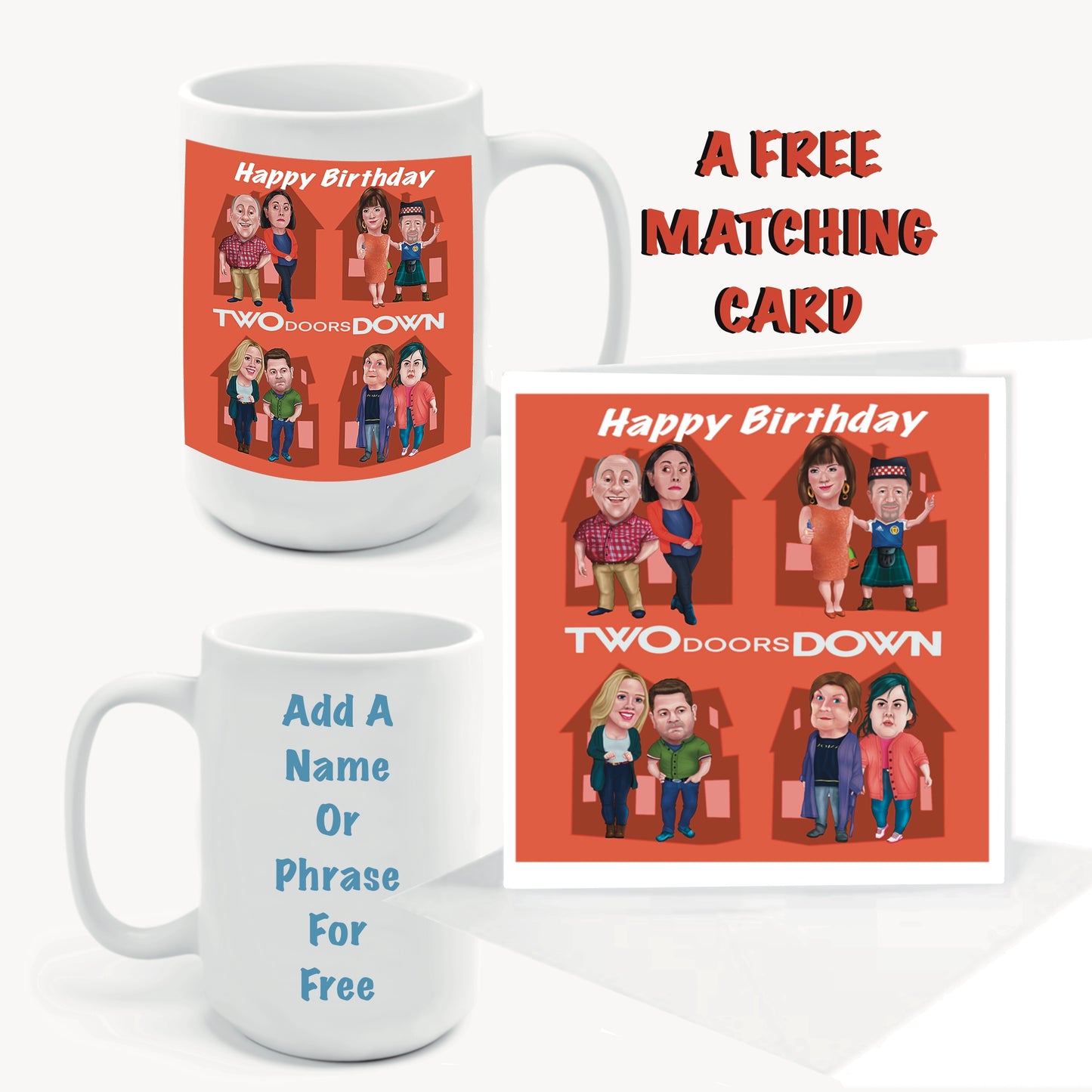 Two Doors Down Mugs-Mugs and FREE Cards-Cards red