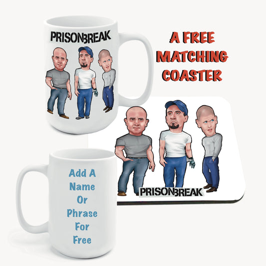 Prison Break Mugs-Mugs and get a FREE Coasters-Coaster