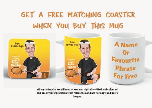 Mrs Browns Boys Mugs get free matching Coasters Father Damien