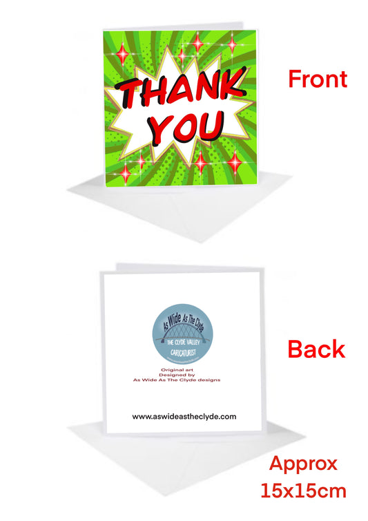 Thank You Cards-Cards comic impact