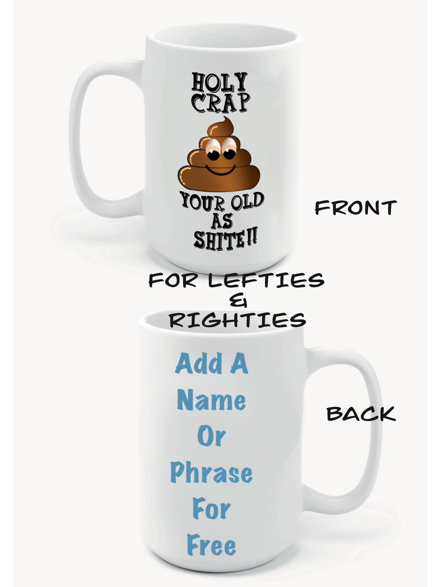 Emoji Jobby poop birthday Mugs-Mugd add message for FREE