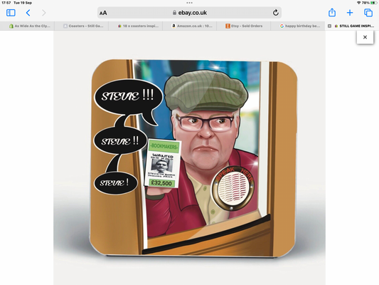 Still Game inspired Coasters-Coastets #winston #stevie #caricatures #cartoons