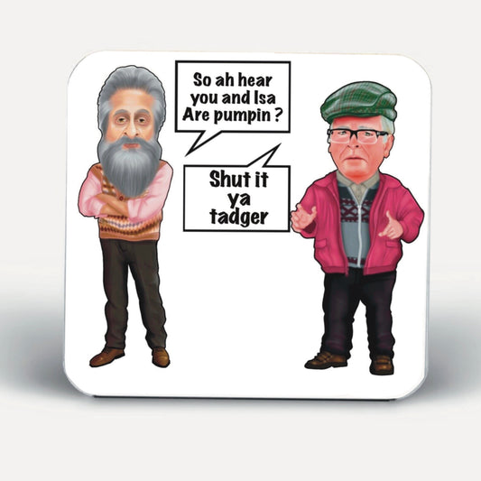 Winston and navid from still game caricatures Coasters-Coastets