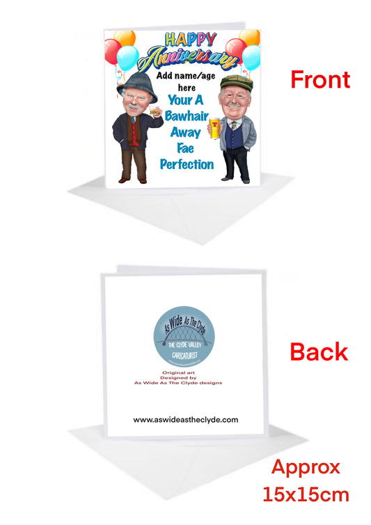 Age Cards-Cards Anniversary Auld Pals Cards Jack and Victor add message for FREE