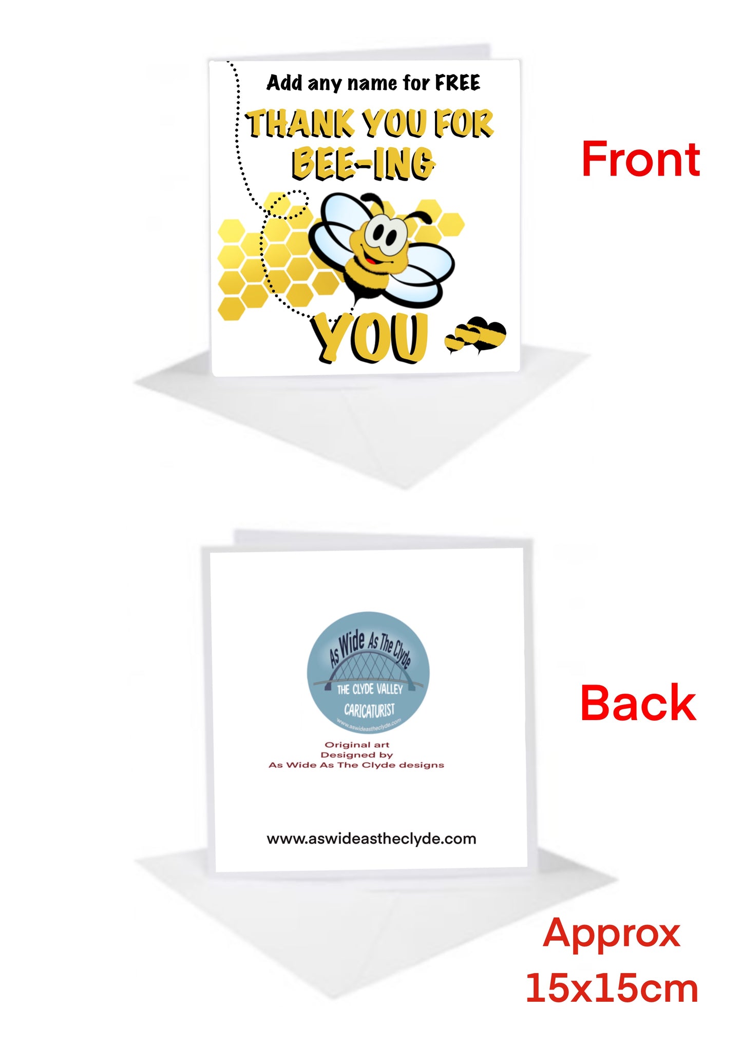 Thank you for being you Cards-Cards bee cards bee-ing add text for FREE