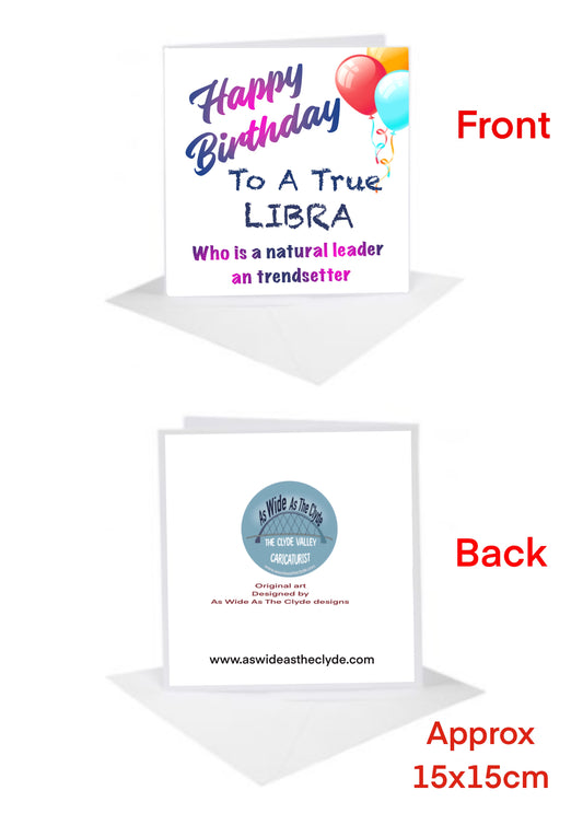 Star Sign Cards-Cards Libra monthly cards