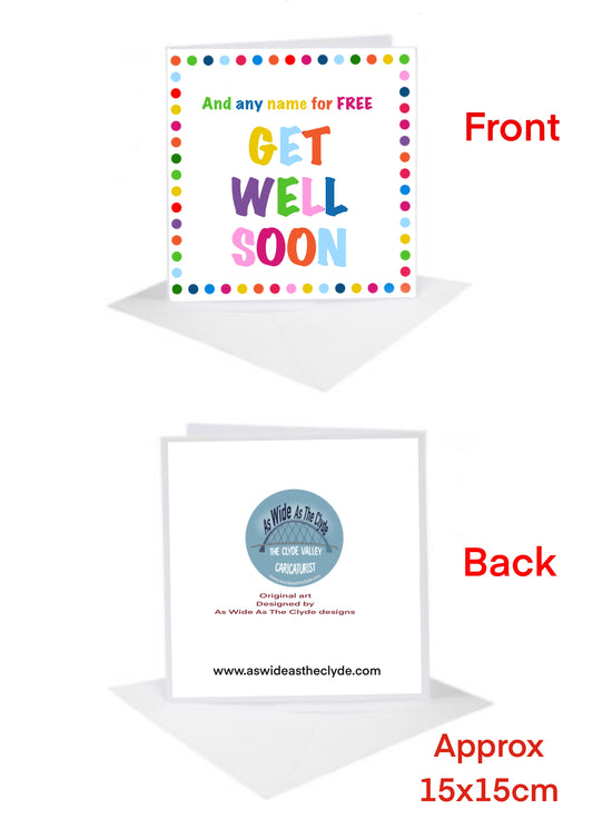 Get Well Soon Cards-Cards add message or age for FREE