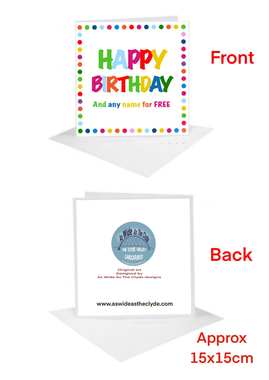 Happy Birthday Cards-Cards add name message for FREE