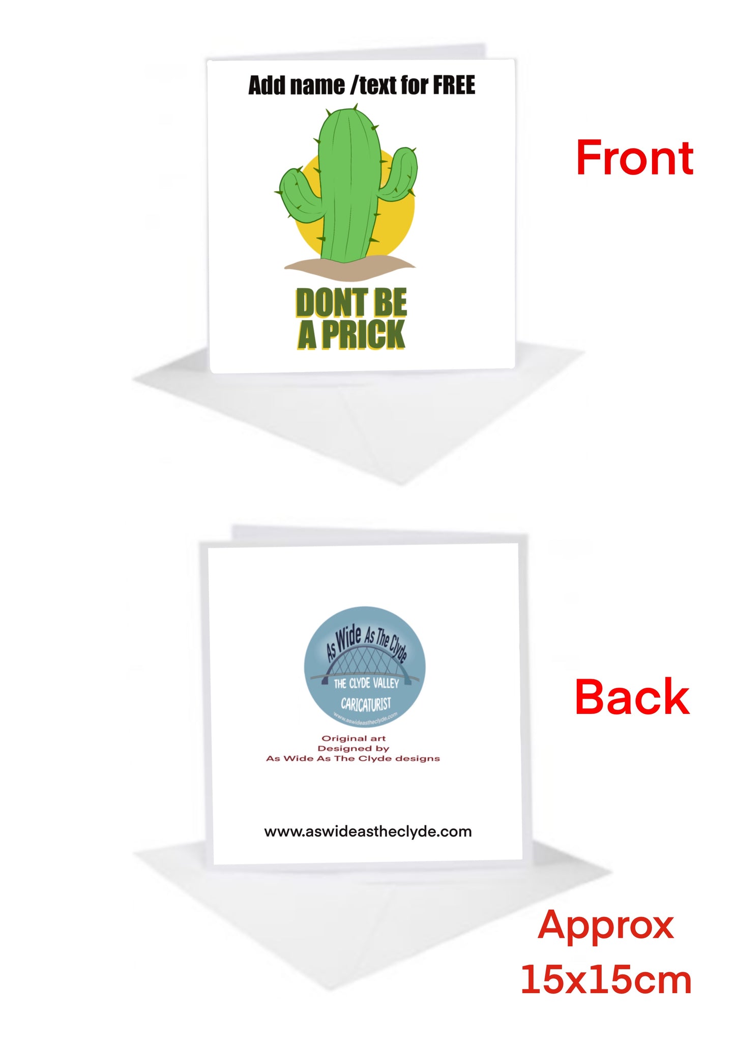 Comedy Cards-Cards cactus don’t be a pri*k add message age for FREE