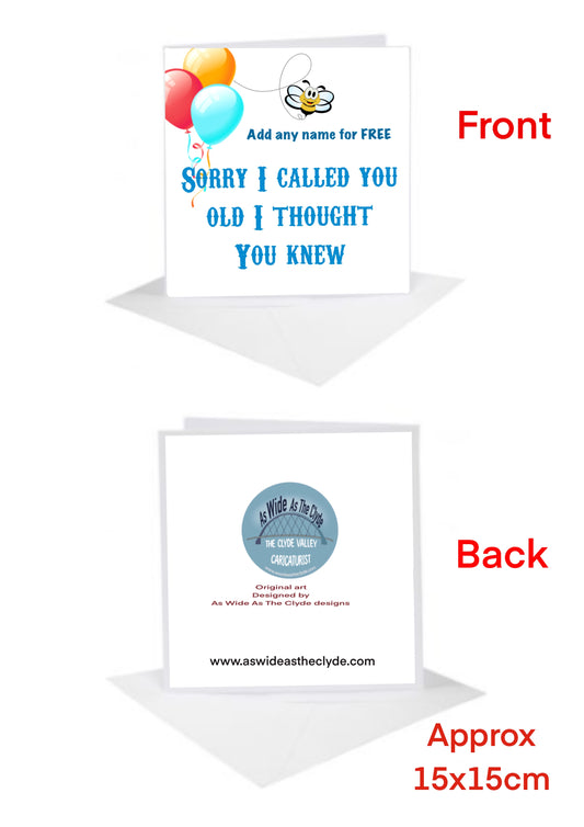 Birthday Cards-Cards #old add a name for FREE