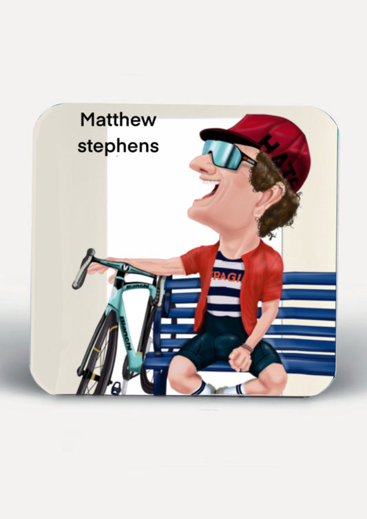 Matthew Stephens Cyclists-Cyclists Coasters-Coasters #Caricatures