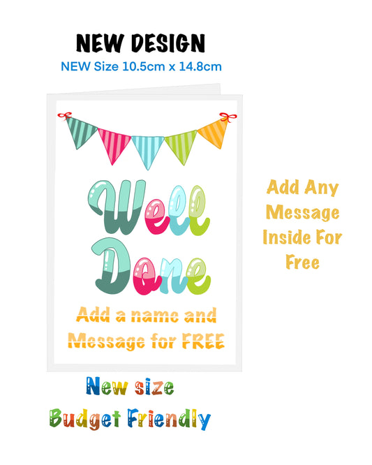 New size Well Done Cards On A Budget add message for FREE