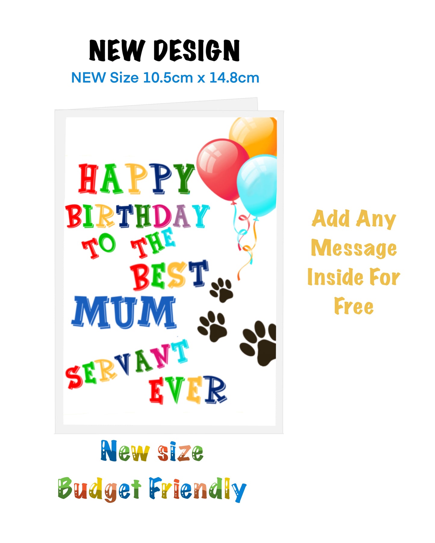 New size Birthday Cards On A Budget Mum Servant and Dog