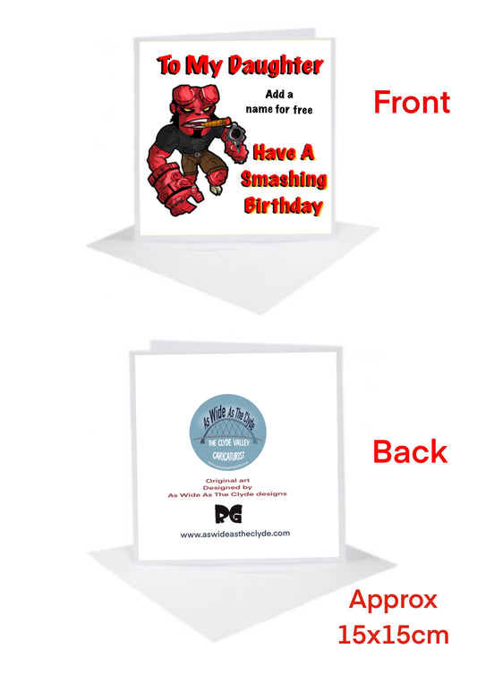 Hellboy Cards-Cards #daughter #hellboy add a name for FREE