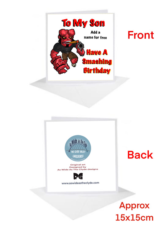 Hellboy Cards-Cards #son #hellboy add a name for FREE