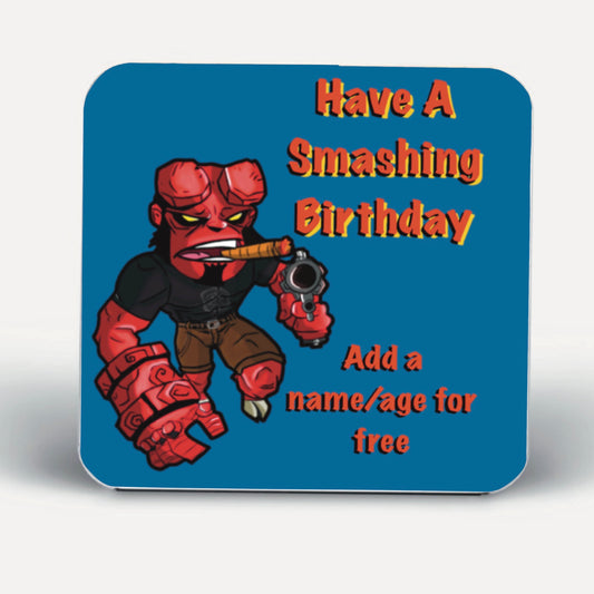 Hellboy Coasters-Coasters #birthday #hellboy add a name for FREE
