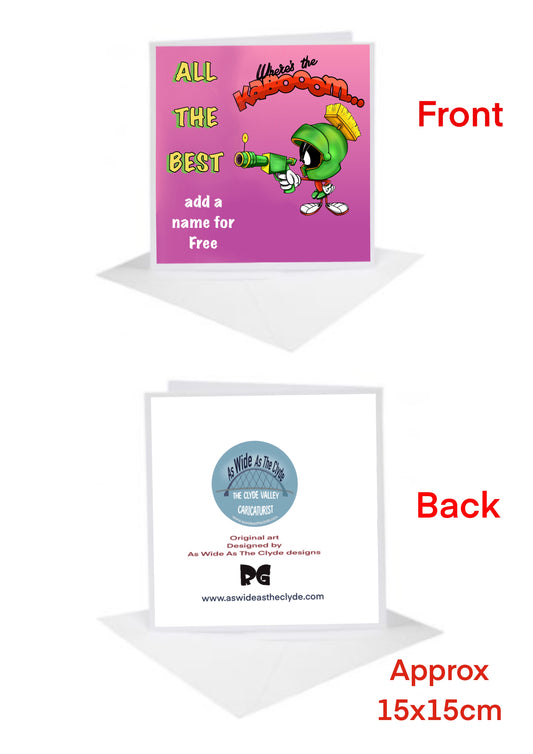 Marvin The Martian Cards-Cards #caricatures add a name for FREE