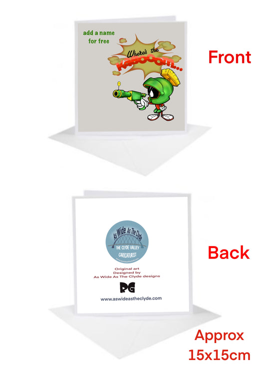 Marvin The Martian Cards-Cards add a name and message for FREE