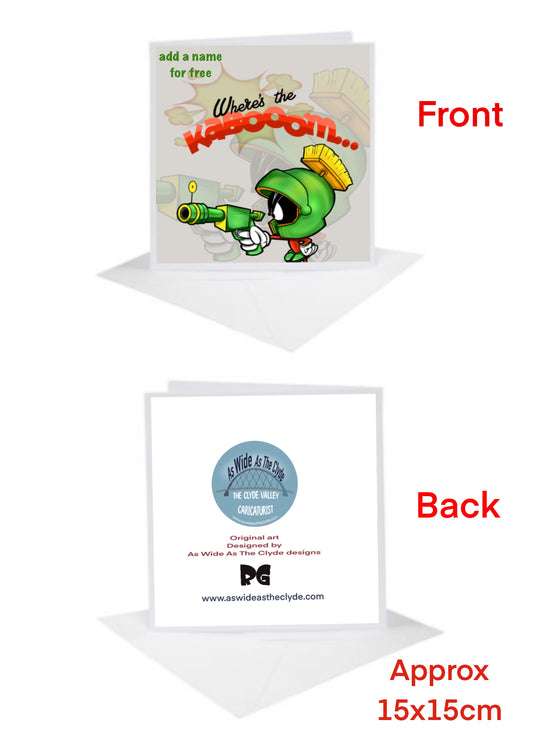 Marvin the Martian Cards-Cards add a message and name for FREE