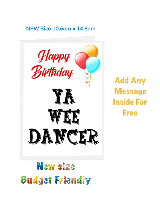 New size Happy Birthday Cards. Cards on a budget Scottish slang