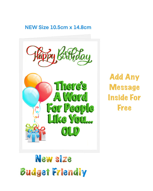 New size Happy Birthday Cards. Cards on a budget