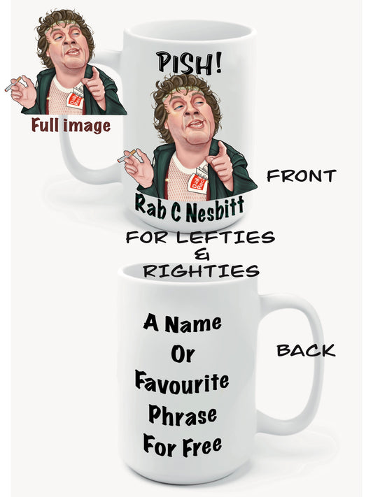 Pish Rab C Nesbitt Mugs-Mugs #rabcnesbitt #caricatures