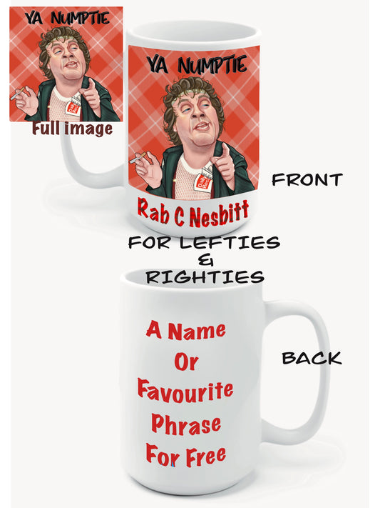 Ya Numptie Rab C Nesbitt Mugs-Mugs #rabcnesbitt red