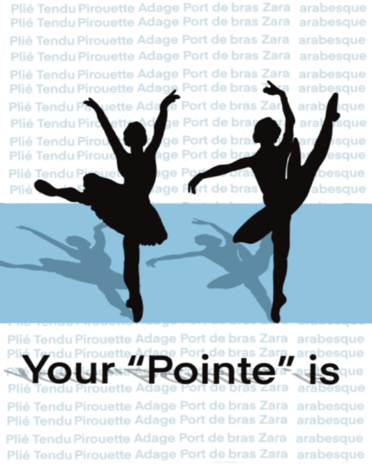 Ballet Prints-Prints ballet sayings are on the back ground