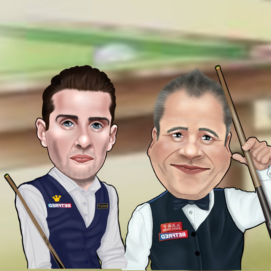 Snookers John Higgins and Mark Selby Prints-Print #caricatures