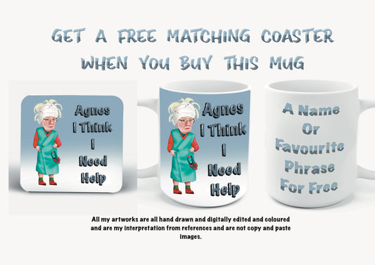 Mrs Browns Boys Mugs And Coasters Winnie McGoogan get a FREE matching coaster