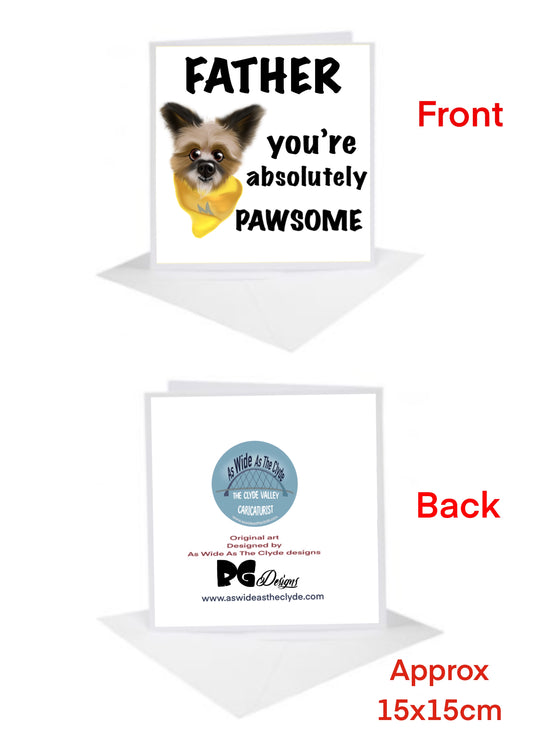 Father Dad Cards-Cards Pets-Pets from your pet pawesome #awatc