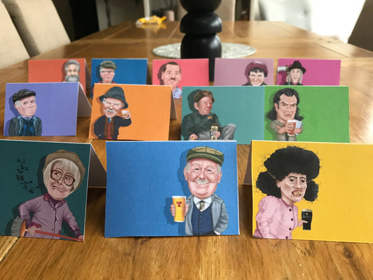 6 x Party And Wedding Table Name Place Settings from the auld pals of Still Game