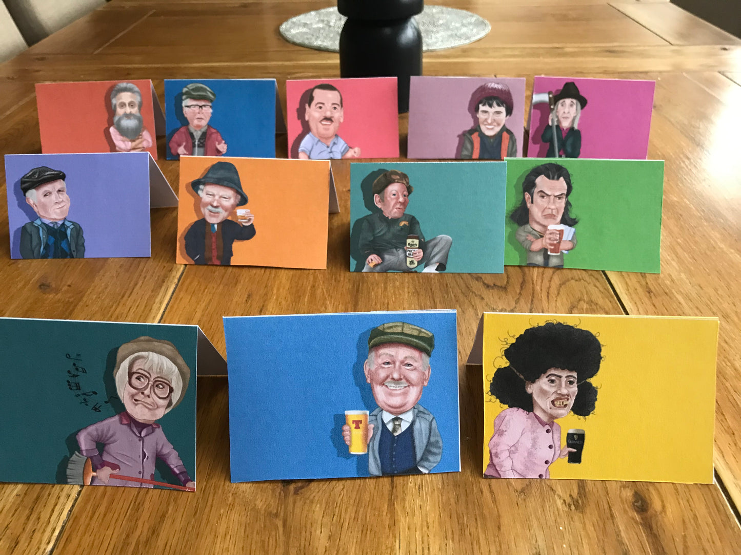 12 x Party And Wedding Table Name Place Settings from the auld pals of Still Game (style 5)