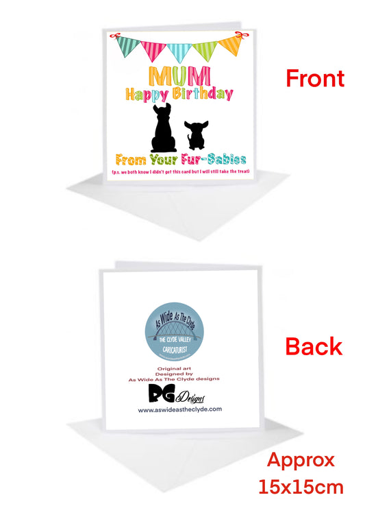 Happy Birthday Mum Cards-Cards from your fur-babies