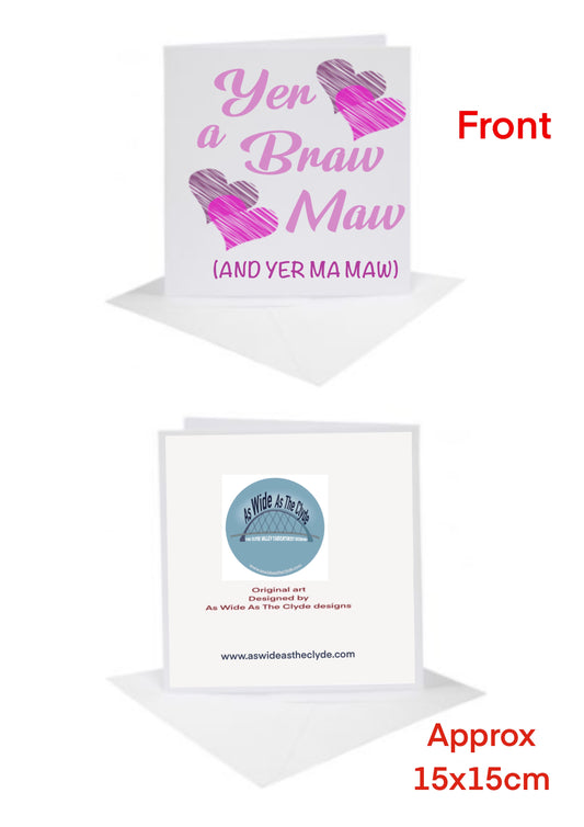 Mothers Day Cards-Cards Scottish a Braw Maw