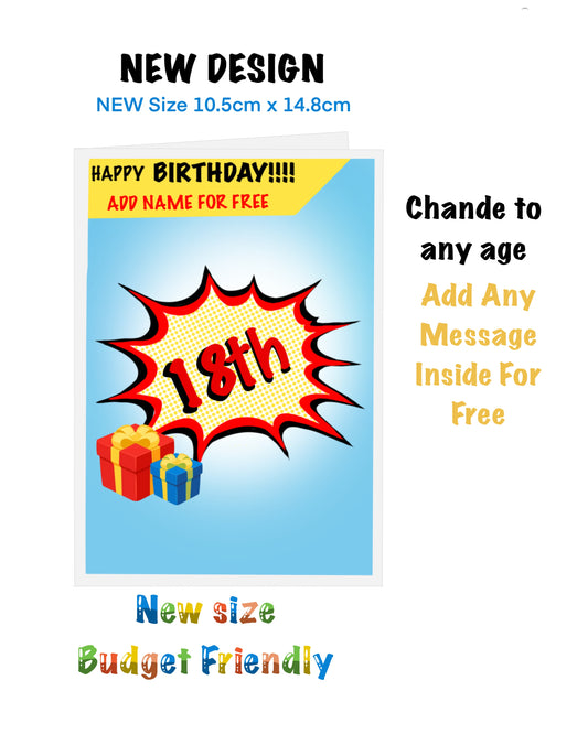 New size Birthday Cards On A  Budget 18th Birthday