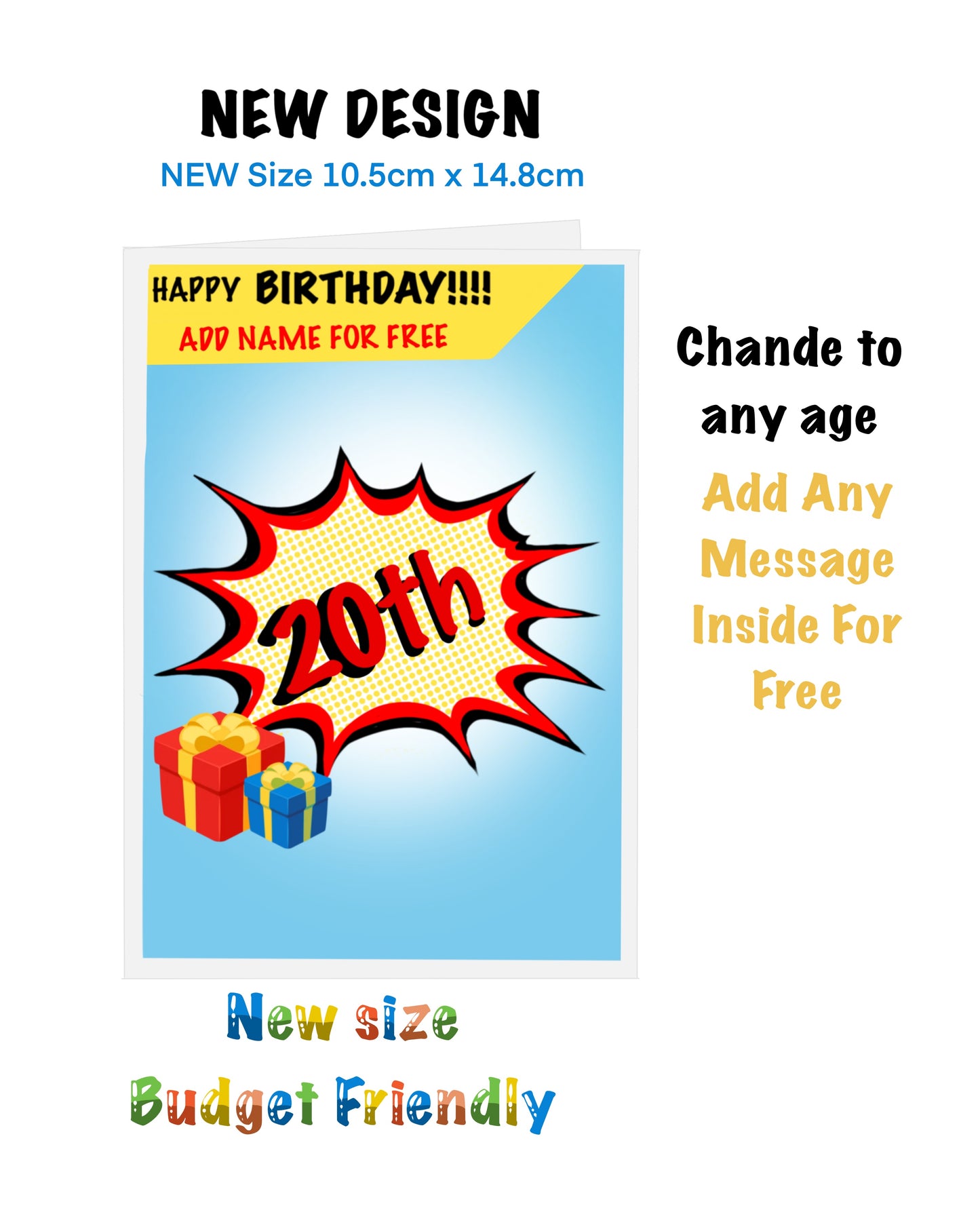 New size Birthday Cards On A  Budget 20th Birthday