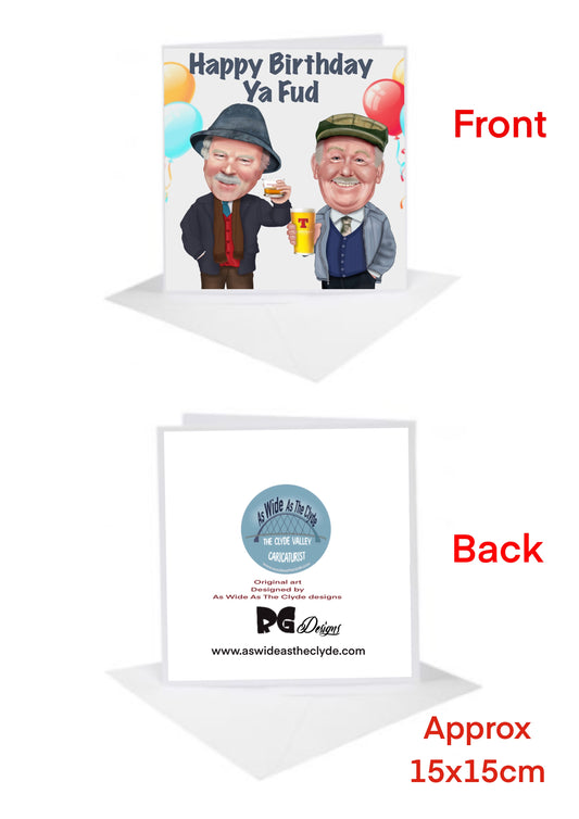 Still Game Fud Birthday Cards-Cards Glesga Jack And Victor