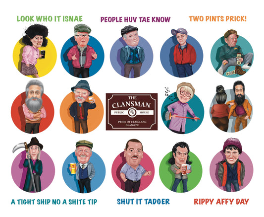Still Game A4 Prints-Prints Auld Pals Team sayings around the outside