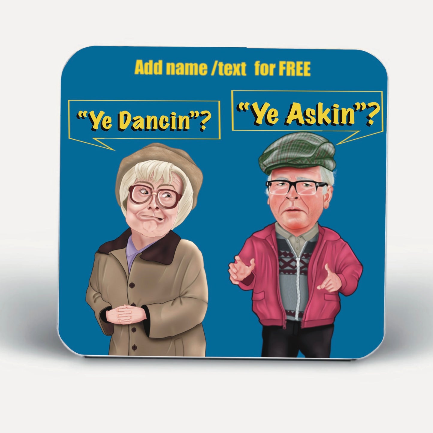 Still Game Isa Winston Coasters-Coasters add text for FREEC