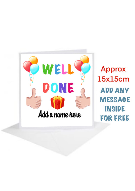 Good Job Well Done Cards-Cards add a name and message for Free (Copy)